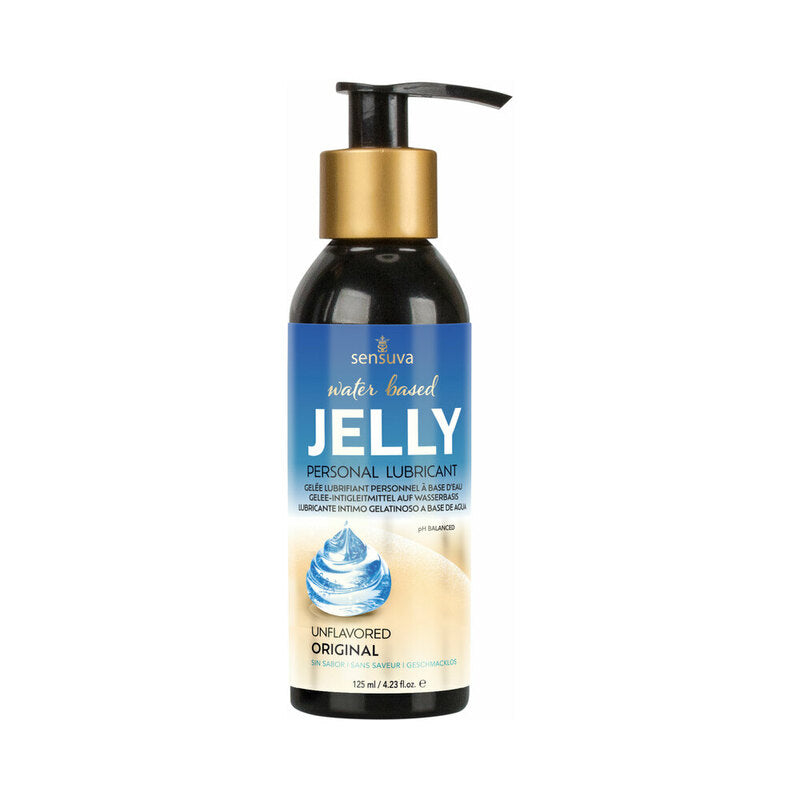 Sensuva Jelly Water-Based Personal Lubricant 4 oz. Bottle